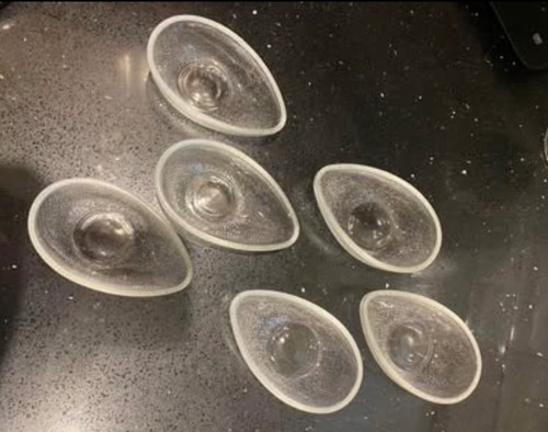 Glass avocado dish set - glass, x