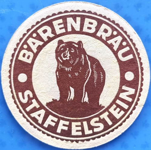 Old beer mat bärenbräu - beer,