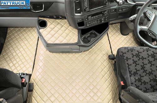 Eco leather floor mats set - leather,