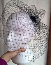 black french veil veiling fascinator wedding bridal funeral hair comb clip race