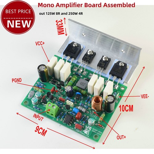 Mono power amplifier board - power, w/