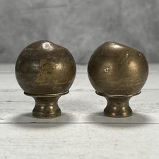 Antique Brass Finials Pair