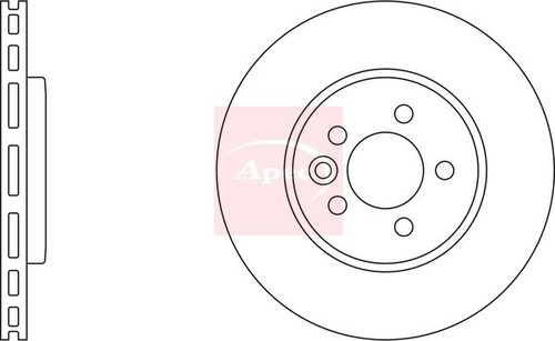 Brake disc front vented - front, fits