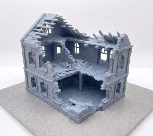 Ruined house tabletop - house,,