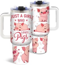 40 Oz Pig Tumbler with Handle
