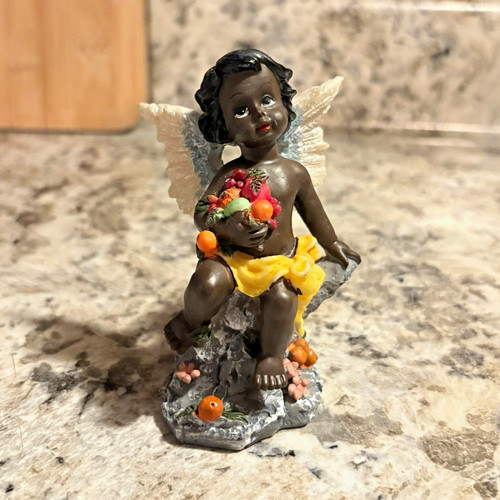 Resin cherub angel figurine - resin,