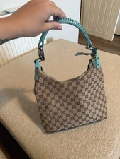 Gucci Hobo Bag Medium with Turquoise Leather Trim