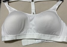M&S ANGEL SPORTS Girls NON WIRED HIGH IMPACT SPORTS BRA In WHITE Size 38D