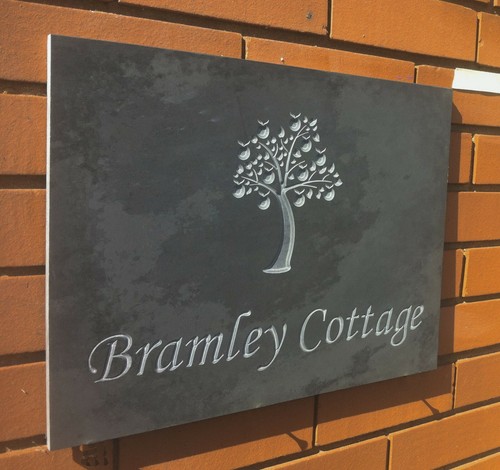Large slate house - large, sign