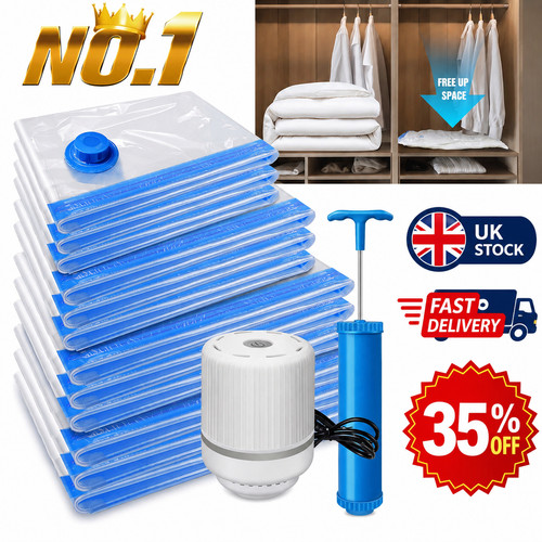 Vacuum storage bags with hand - storage,