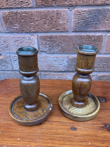Pair turned wooden - turned,