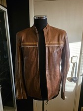 River Island Vintage Leather Jacket Mens