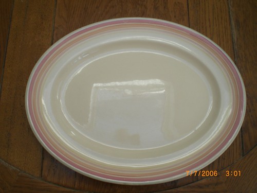 Grays pottery banded pink - pottery,