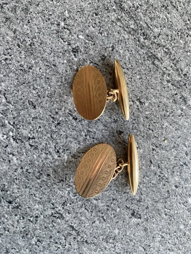 Men gold cufflinks - men's,