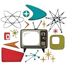 Atomic Retro Metal Cutting Dies for DIY Embossing Scrapbooking Crafts Cards