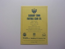 SUDBURY TOWN VS. GORLESTON. 1985-1986 EAST ANGLIAN CUP MATCHDAY PROGRAMME.