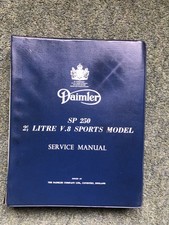Original Daimler SP 250 service manual.