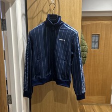 Adidas Originals x Liberty London pinstripe track jacket in night indigo M 12-14