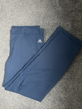 Adidas men’s golf trousers - full length blue/white - W36L32 - VGC