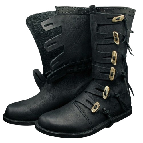 Medieval fantasy leather boots - fantasy,