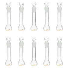 5ml 10Pcs 3.3 Borosilicate Glass Volumetric Flask with Glass Stopper, Clear