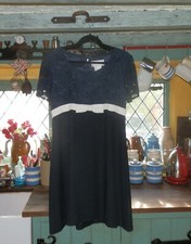 Vintage Bernshaw 1960s/70s Jackie "O" Style Dress, UK 8/10, Black, VGC