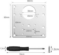 Cupboard Door Hinge Repair Metal Kit Plate Fixing with Screws Kitchen Cabinet UK