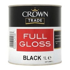 Crown Gloss Paint Black 1l or