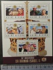 Guinea-Bissau 2016 qeii 90th birthday popes mandela obama flags sheet mnh