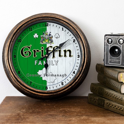 Personalised wall clock - clock, county