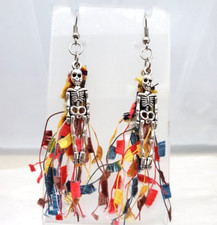 skeleton skull horror novelty earrings jewelry