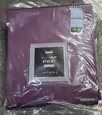 Dunelm Curtains BlackOut 66 X 90 Inch Purple / Plum Eyelet Matt Satin 