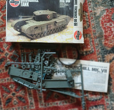 British World War 2 unassembled Mark VII Churchill Tank. Airfix.