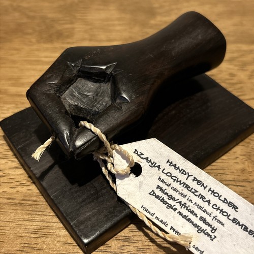 Pen rest holder ebony hand - rest,
