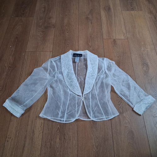 Cream sheer organza lace - sheer,
