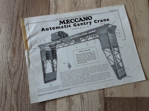 Meccano special model - model, leaflet