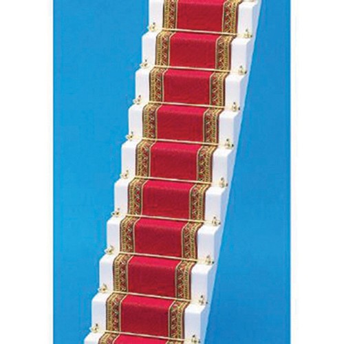 Red gold edged stair - gold,