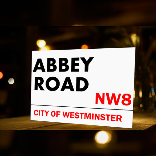 London street sign abbey - london,