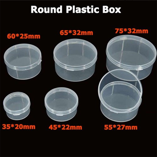 Round clear lidded - clear, small