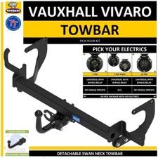 Tow Bar Detachable for Vauxhal Vivaro Mid 2019on Swan Neck Pick Your Electrics
