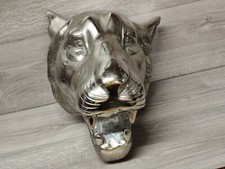 Large Metal Lion Wall Mount Sculpture Figurine Statue 14 inches