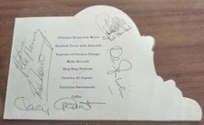 Cary Grant Roger Moore Morecambe and Wise signed Variety Club Menu