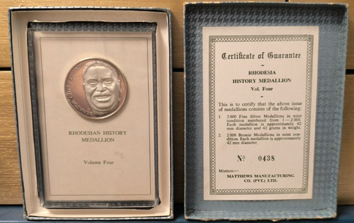 Rhodesia history medallion - history,
