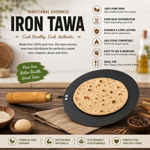 Iron tawa tava crepe pancake - iron,