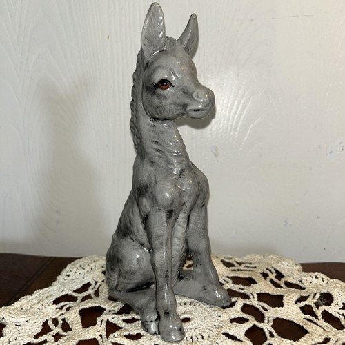 Ceramic donkey figurine - donkey,