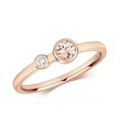 Real morganite and diamond - real,