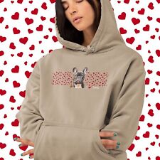 Frenchie Hearts Hoodie | French Bulldog Animal Puppy Lover Gift For Her