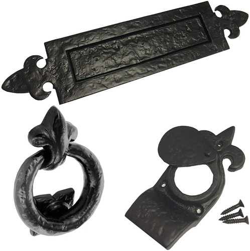 Letter box plate fleur - box,
