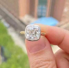 2.00Ct Cushion Cut IGI Certified Lab Grown Diamond Solitaire Ring Solid 14k Gold