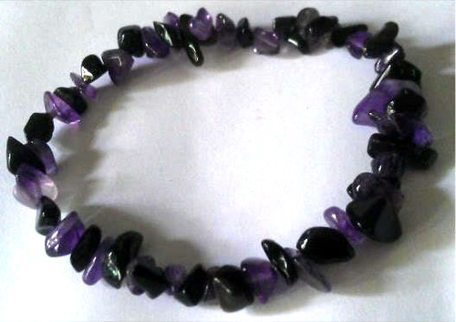 Amethyst black obsidian - amethyst,